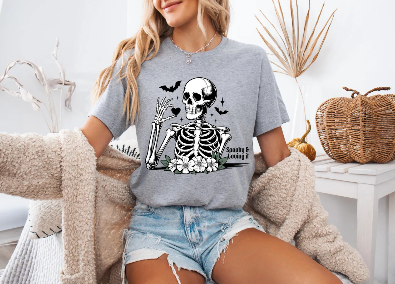 Skeleton Halloween Graphic T-Shirt Skeleton Halloween Graphic T-Shirt