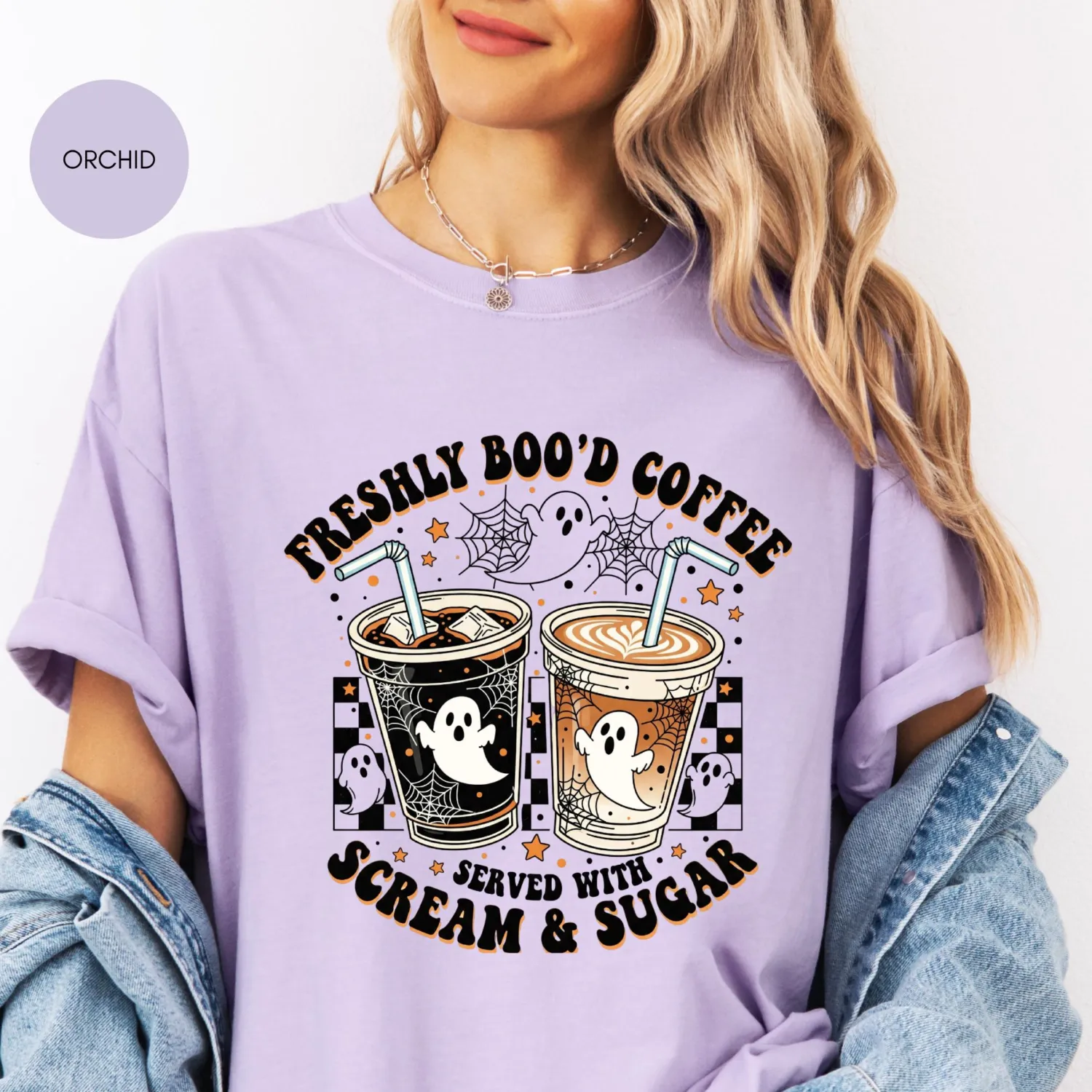 Freshly Boo'd Ghost Coffee Halloween T-Shirt Freshly Boo'd Ghost Coffee Halloween T-Shirt