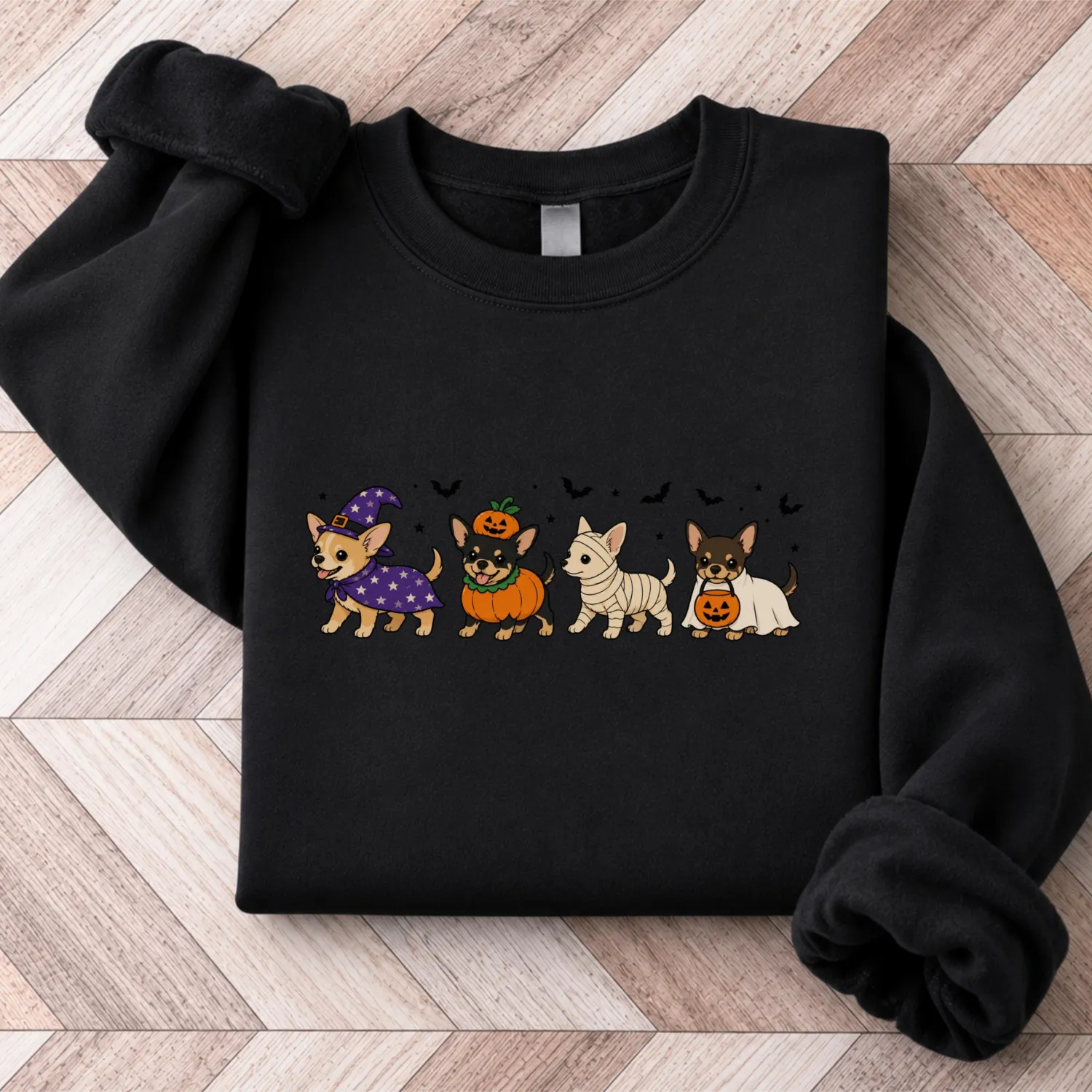 Cute Chihuahua Witch Pumpkin Halloween Sweatshirt Cute Chihuahua Witch Pumpkin Halloween Sweatshirt