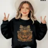 Leopard Pumpkin Halloween Sweatshirt Leopard Pumpkin Halloween Sweatshirt