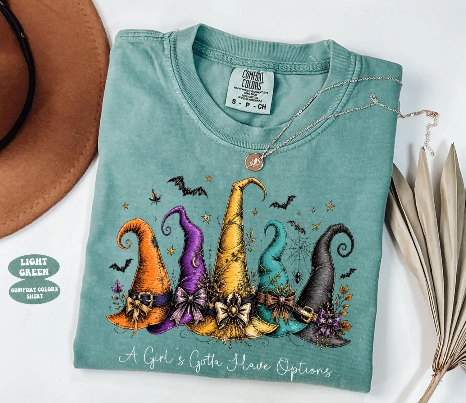 Colorful Witch Hats Halloween T-Shirt