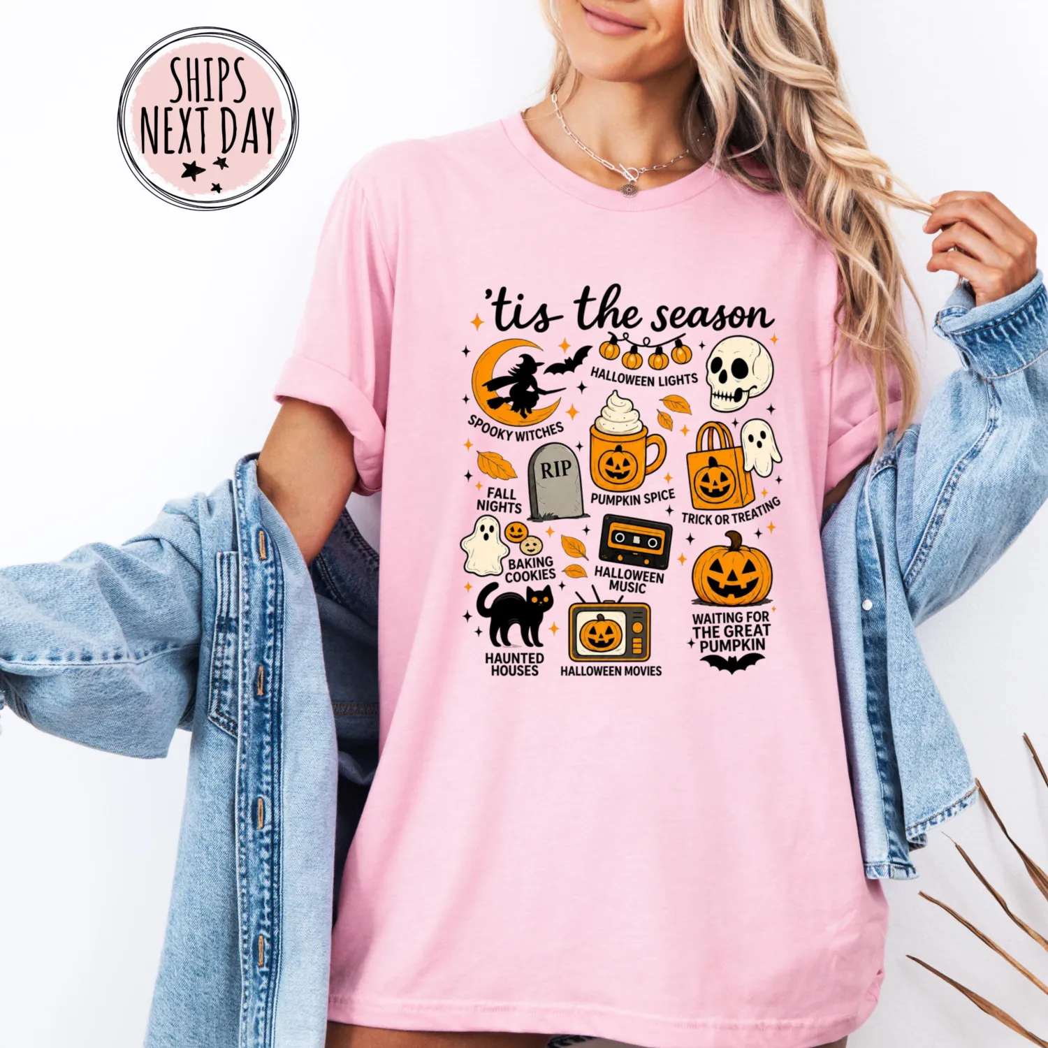 Vintage Pumpkin Witch Halloween T-Shirt