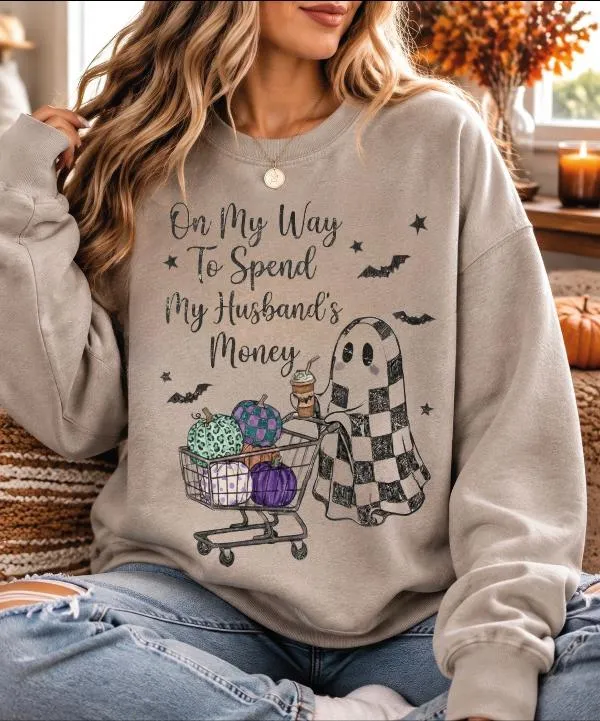 Funny Ghost Pumpkin Halloween Sweatshirt Funny Ghost Pumpkin Halloween Sweatshirt