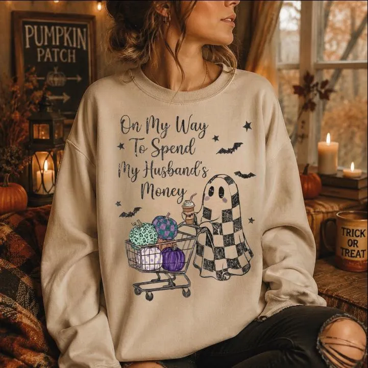 Funny Ghost Pumpkin Halloween Sweatshirt Funny Ghost Pumpkin Halloween Sweatshirt