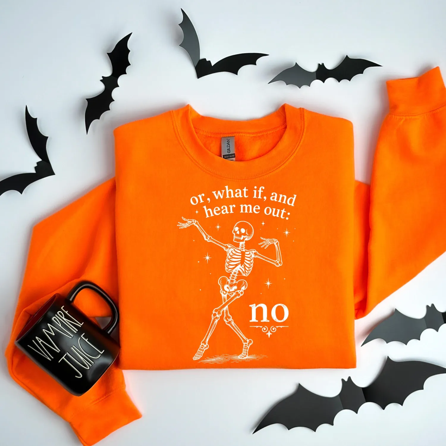 Hear Me Out No Dancing Skeleton Halloween Sweatshirt Hear Me Out No Dancing Skeleton Halloween Sweatshirt