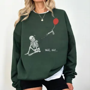 Funny Skeleton Lost Balloon Halloween Sweatshirt Funny Skeleton Lost Balloon Halloween Sweatshirt