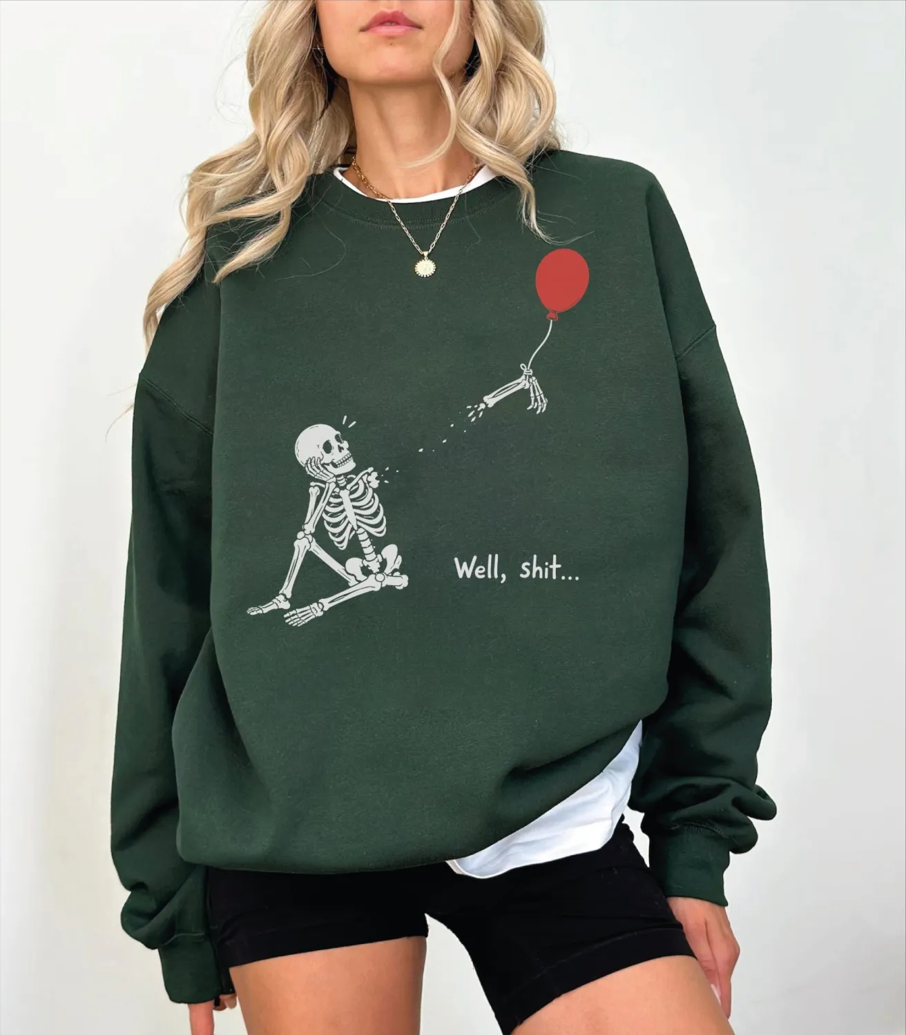 Funny Skeleton Lost Balloon Halloween Sweatshirt Funny Skeleton Lost Balloon Halloween Sweatshirt