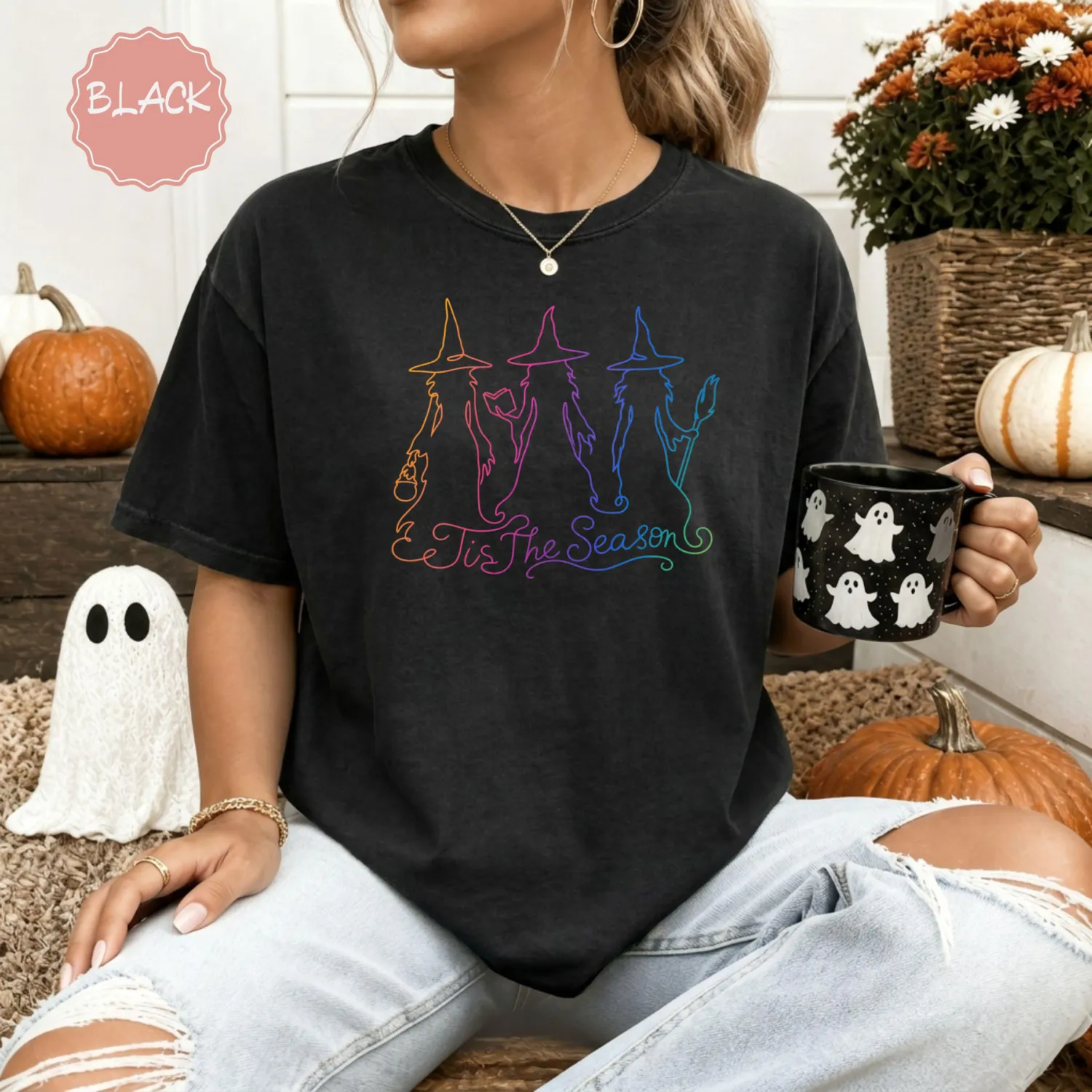 Tis The Season Three Witches Halloween T-Shirt Tis The Season Three Witches Halloween T-Shirt