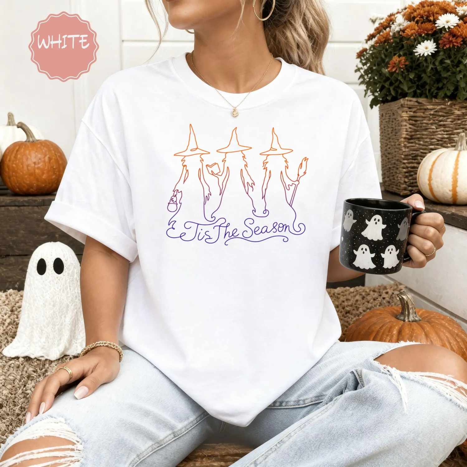 Tis The Season Three Witches Halloween T-Shirt