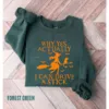 Funny Witch Driving Stick Halloween Sweatshirt