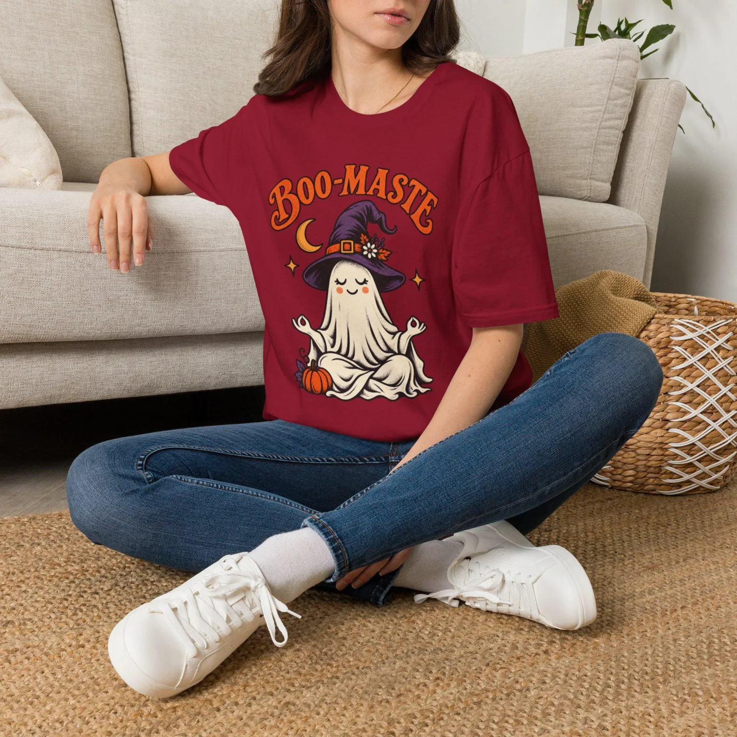 Boo-Maste Yoga Ghost Halloween T-Shirt
