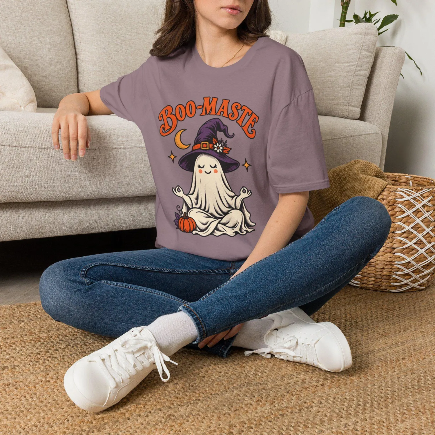 Boo-Maste Yoga Ghost Halloween T-Shirt