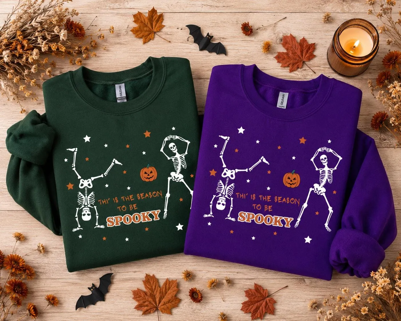 Tis the Season to Be Spooky Dancing Skeleton Sweatshirt